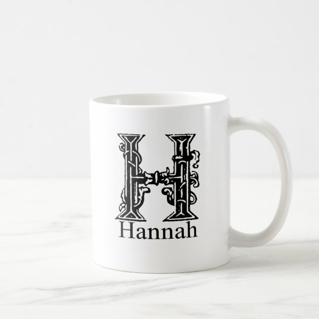 Utsmyckad Monogram: Hannah Kaffemugg (Höger)