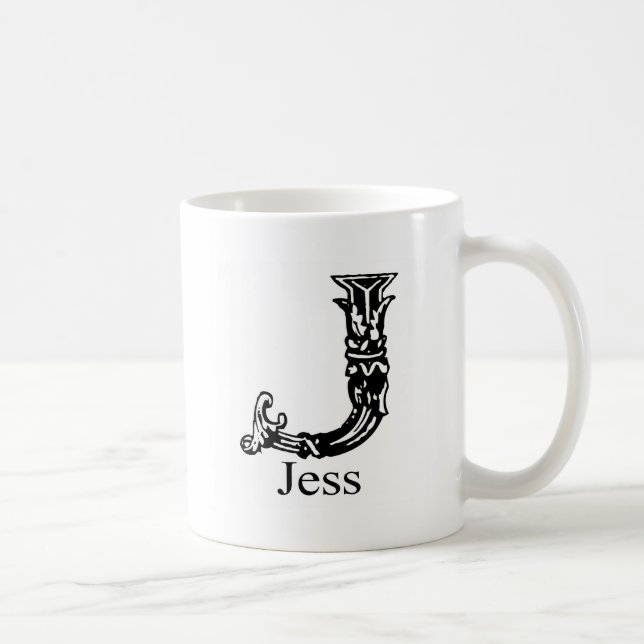 Utsmyckad Monogram: Jess Kaffemugg (Höger)