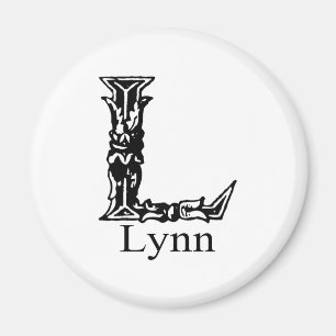 Utsmyckad Monogram: Lynn Magnet