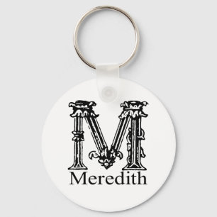 Utsmyckad Monogram: Meredith Nyckelring
