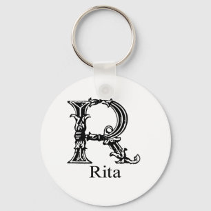 Utsmyckad Monogram: Rita Nyckelring