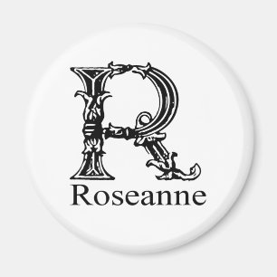 Utsmyckad Monogram: Roseanne Magnet