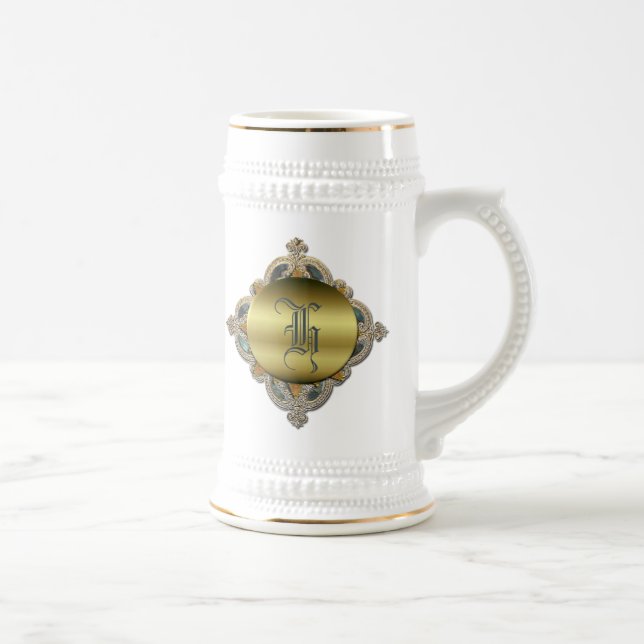 Utsmyckad Monogram Stein Sejdel (Höger)
