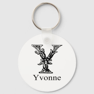 Utsmyckad Monogram: Yvonne Nyckelring