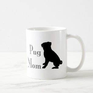 Utsmyckad mopsmamma kaffemugg