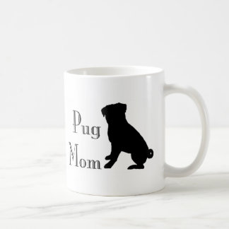 Utsmyckad mopsmamma kaffemugg