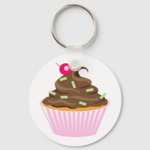 Utsmyckad muffin nyckelring