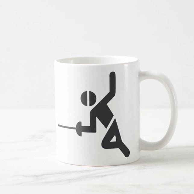 Utsmyckad mugg med fäktningsymbol (Höger)