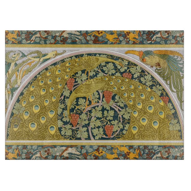 Utsmyckad Peacock-druvväxthuskonst i William Morri (Framsidan)