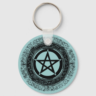 Utsmyckad Pentacle Nyckelring