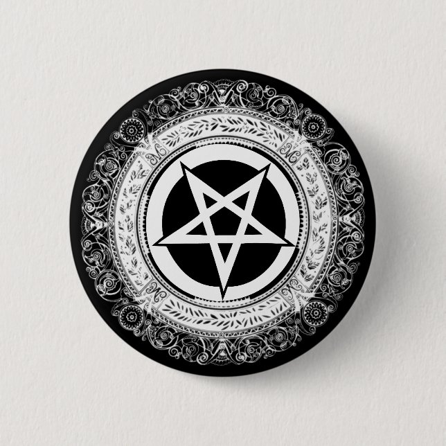 Utsmyckad Pentagram Knapp (Framsida)