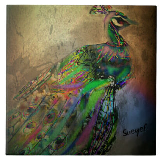Utsmyckad Plumage Kakelplatta