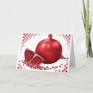 Utsmyckad Pomegranate Kort