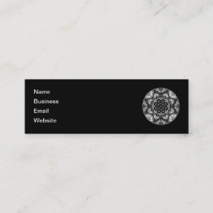 Utsmyckad rundadesign på Black. Mini Visitkort
