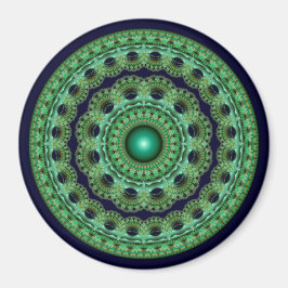 Utsmyckad sagorund fraktal mandala magnet