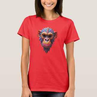 Utsmyckad schimpansmask t shirt