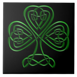 Utsmyckad Shamrock Kakelplatta