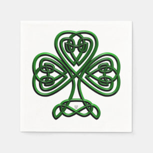 Utsmyckad Shamrock Pappersservett