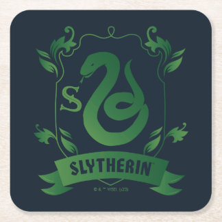 Utsmyckad SLYTHERIN™ Husets vapensköld Underlägg Papper Kvadrat