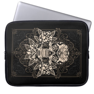 Utsmyckad sockerskallelaptop sleeve