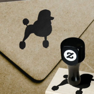 Utsmyckad standard pudelSilhouette Stämpel