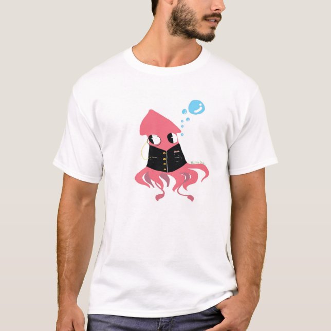 utsmyckad tioarmad bläckfiskskjorta t-shirt (Framsida)