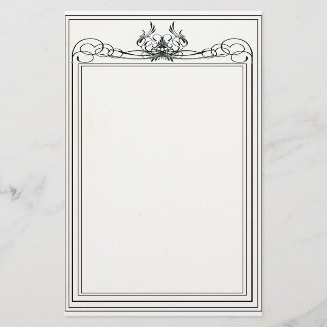 Utsmyckad Victorianbrevpapper 2 Brevpapper (Framsida)