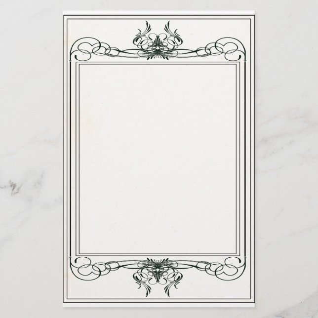 Utsmyckad Victorianbrevpapper Brevpapper (Framsida)