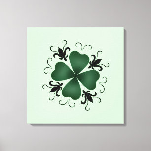 Utsmyckad Victorianshamrock Canvastryck