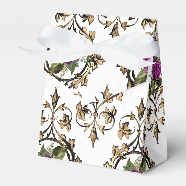 Utsmyckad vintage barockblomma presentaskar (Framsidan Sidan)