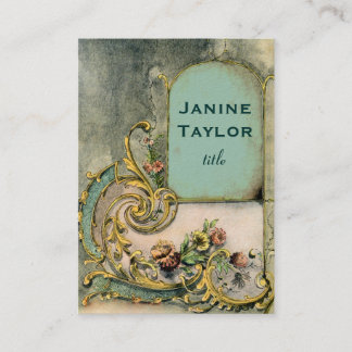 Utsmyckad visitkort för Victorianrullafönster