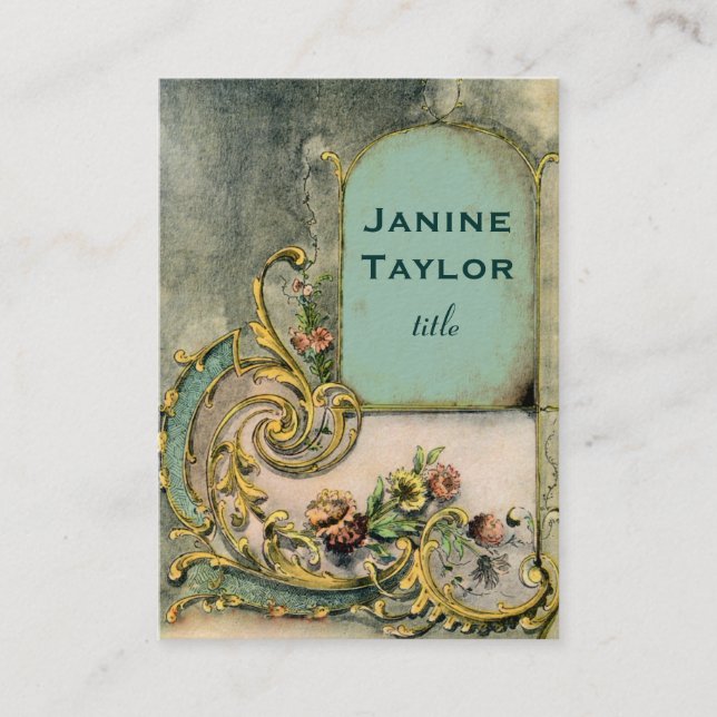 Utsmyckad visitkort för Victorianrullafönster (Framsida)