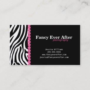 Utsmyckad zebra tryck visitkort