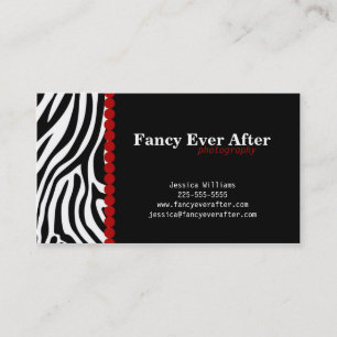 Utsmyckad zebra tryck visitkort