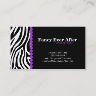 Utsmyckad zebra tryck visitkort