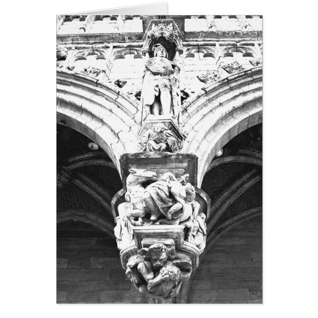 Utsmyckade Bryssel Hälsningskort (Framsidan)