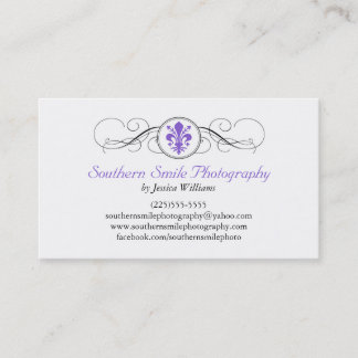 Utsmyckade Fleur de Lis Visitkort