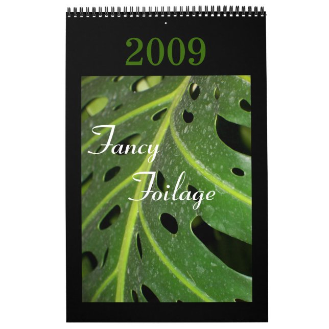 Utsmyckade Foilage, kalender 2009 (Omslag)