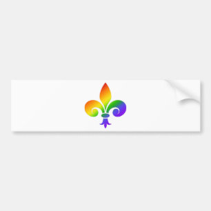 Utsmyckade Regnbåge Fleur de Lis Bildekal