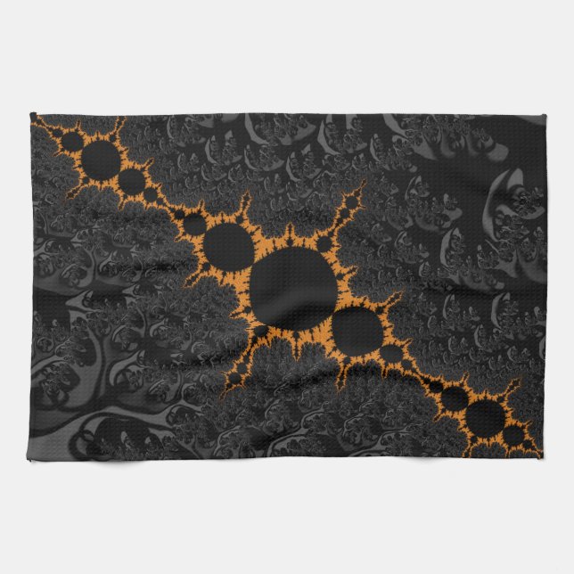 Utsmyckade & roliga Fractals med kalla Kökshandduk (Horisontell)