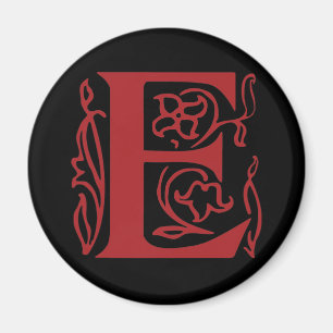 Utsmyckat brev E Magnet