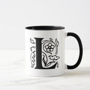 Utsmyckat brev L Mugg