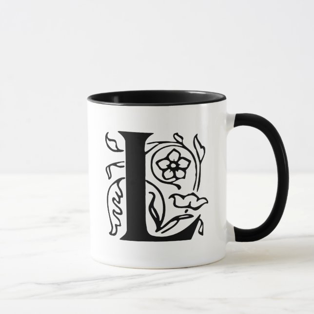 Utsmyckat brev L Mugg (Höger)