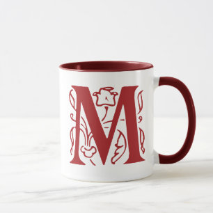 Utsmyckat brev M Mugg