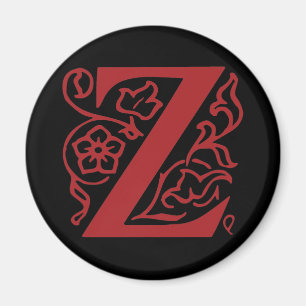 Utsmyckat brev Z Magnet