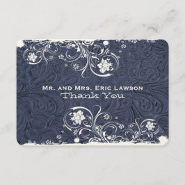 Utsmyckat lantligt tack för blåttläderLook Kort