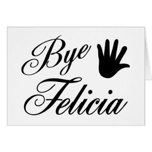 Utsmyckat räcker vinka för ByeFelicia Hälsningskort