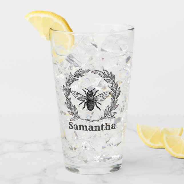 Utsmyckat vintagebi glaskopp (Framsida Ice)