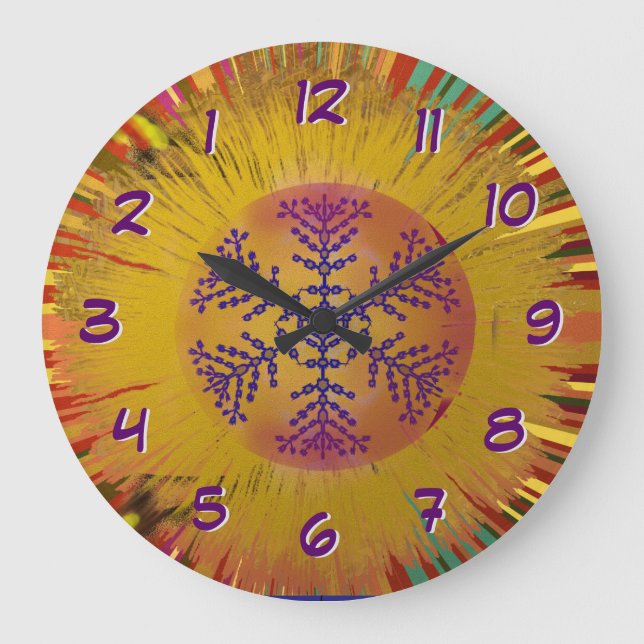 Utsmyckningsdesign Vänd bakåtlåset för tid bakåt Stor Klocka (Framsida)