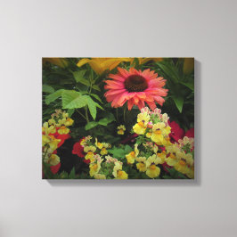 Utsökt Blomsterträdgård i Black Vignette Canvas